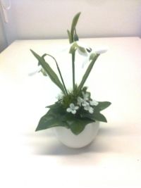 salg af Dekoration med hvid vinterg�k 25 cm.