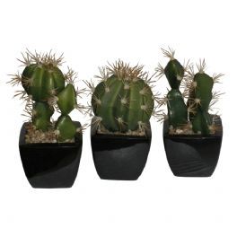 salg af Kaktus sæt, 3 ass. - 15 cm. - kunstige planter