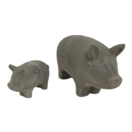 salg af Beton grise, sæt a´2 stk. - 6,5 & h12 cm.