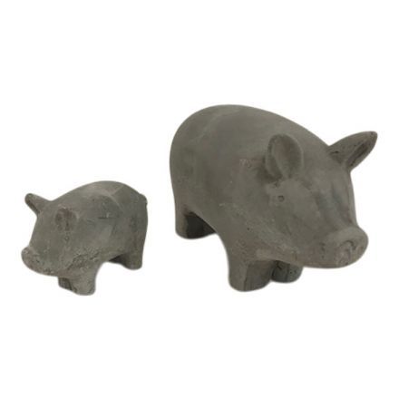 salg af Beton grise, sæt a´2 stk. - 6,5 & h12 cm.