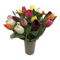 salg af Kunstig tulipan buket, 18 stk. mix - kunstig buketter