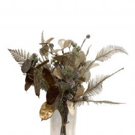 salg af Kunstig julebuket, champagne farvet - H75 cm.