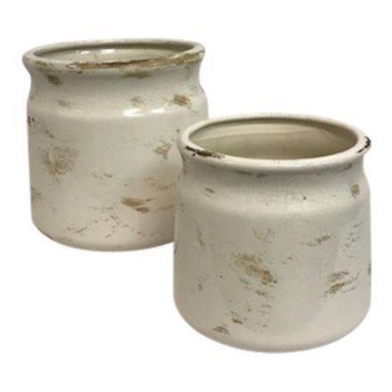 salg af Creme skjuler m/struktur - Ø12*H12 cm.