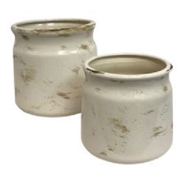 salg af Creme skjuler m/struktur - Ø15,5*H15 cm.