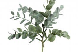 salg af Kunstig eucalyptusgren, støvet grøn - 25 cm. - kunstige grene