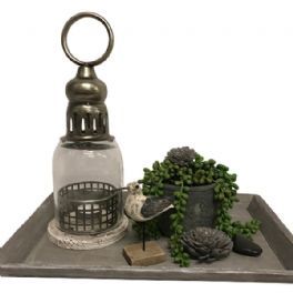 salg af Gaveide, fad - 35 cm. høj - kunstige blomster
