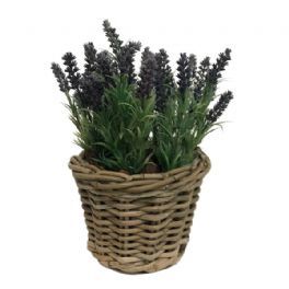 salg af Kunstig gaveide, kurv med lavendel - h40 cm. - kunstige blomster