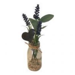 salg af Gaveide, flaske med lavendel - H22 cm. - kunstige blomster