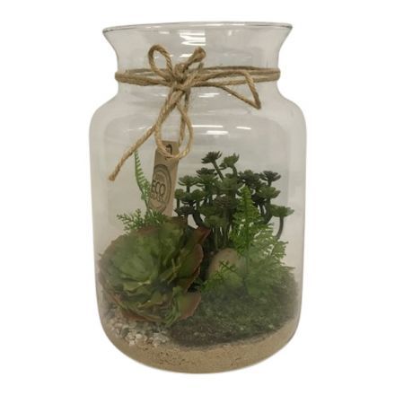 salg af Gaveide, planter i glas - Ø15*H26 cm. - kunstige planter