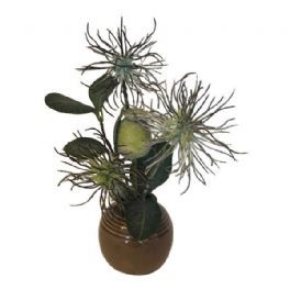 salg af Gaveide, vase med blomster - H15 cm. - kunstige blomster