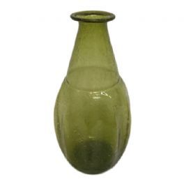 salg af Olivengrøn glasvase, 14 cm.