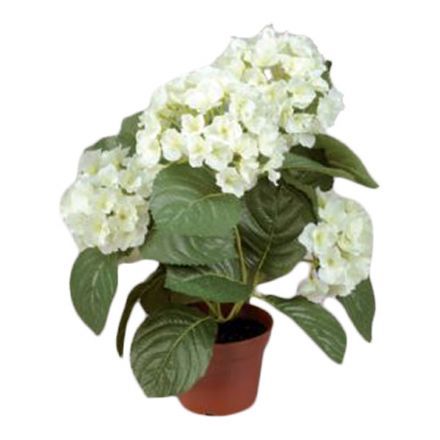 salg af Kunstig hvid hortensia, 40 cm. - kunstige blomster