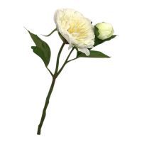 salg af Bonderose m/knop, hvid - 35 cm. - kunstige blomster