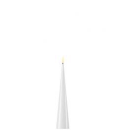 salg af Hvid lak LED keglelys, 20 cm. - kunstige stearinlys