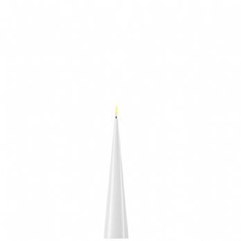 salg af Kunstig hvid LED keglelys med lak, H20 cm.