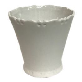 salg af Hvid skjuler m/mønster - Ø12* H11 cm.
