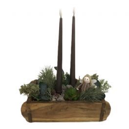 salg af Juledekoration, brun - 30*35 cm. - kunstige juledekorationer