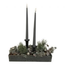 salg af Juledekoration, grå - 32*40 cm. - kunstige juledekorationer