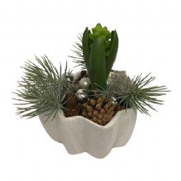 salg af Kunstig juledekoration med hyasint, H15 cm.