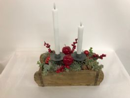 salg af Juledekoration, rød - 30*35 cm. - kunstige juledekorationer