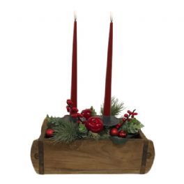 salg af Juledekoration, rød - 30*35 cm. - kunstige juledekorationer