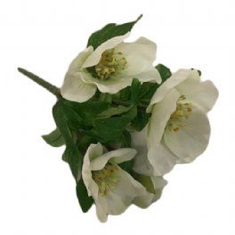 salg af Kunstig julerose på stilk, H25 cm. - kunstige blomster