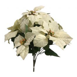 salg af Kunstig cremefarvet julestjerne buket, H40 cm.