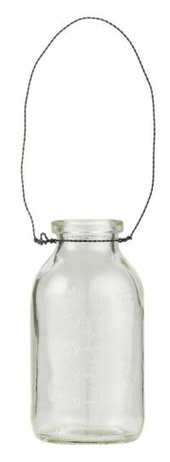 salg af Klar glasvase, m/wire - 10 cm.