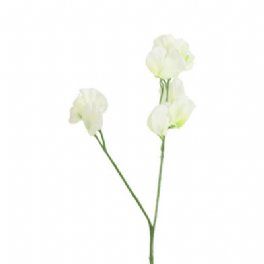 salg af Kunstig ærteblomst, hvid - H43 cm.