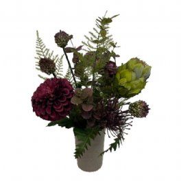 salg af Kunstig bordeaux buket, H50 cm.
