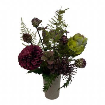 salg af Kunstig bordeaux buket, H50 cm.