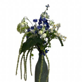 salg af Kunstig buket, blå - H95 cm.