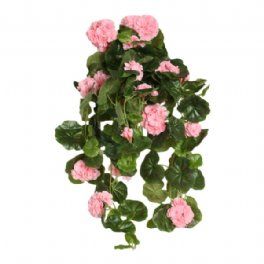 salg af Kunstig lyserød hængepelargonia, L60 cm.