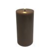 salg af Kunstig mokka LED bloklys 7,5*15 cm.