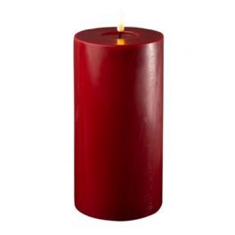 salg af LED bloklys, real flame - varm rød - 7,5*20 cm. - kunstige stearinlys