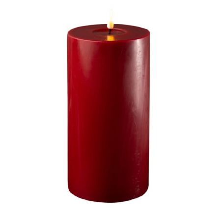 salg af Kunstig led bloklys, real flame - varm rød - 7,5*20 cm. - kunstige stearinlys