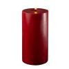 salg af Kunstig bordeaux LED bloklys 7,5*20 cm.