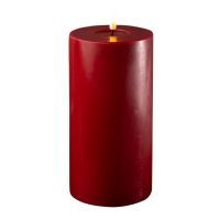 salg af Kunstig led bloklys, real flame - varm rød - 7,5*20 cm. - kunstige stearinlys