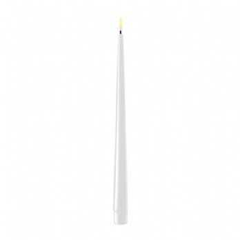 salg af Kunstig hvid LED kertelys med lak, 2 stk. - H28 cm.