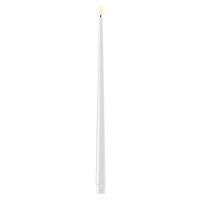 salg af Kunstig LED stagelys, real flame - 2 stk. hvid lak - 38 cm. - kunstige stearinlys