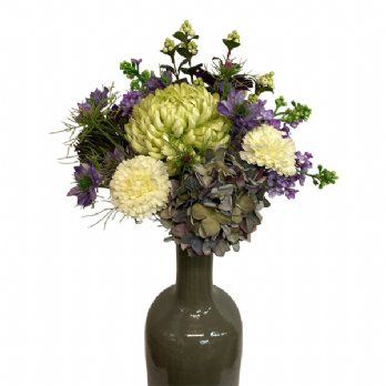 salg af Kunstig lime og lilla buket, H75 cm.