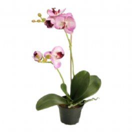 salg af Kunstig lilla phalaenosis orkide, 2 grenet - H40 cm.