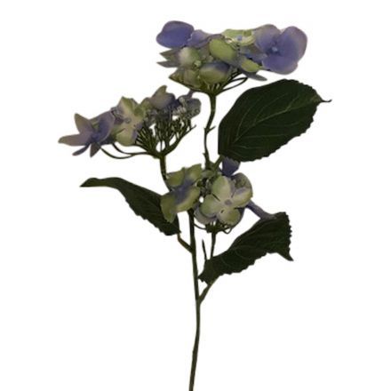 salg af Lys blå Hortensia med 3 grene, 45 cm. - kunstige blomster