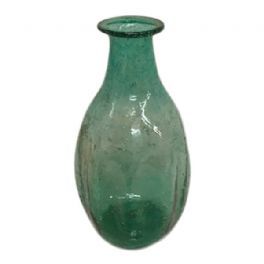 salg af Blå/grøn glasvase, 14 cm.