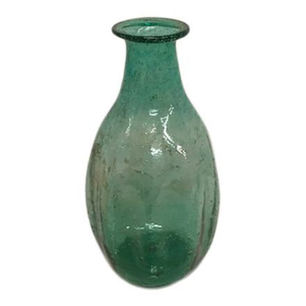 salg af Blå/grøn glasvase, 14 cm.