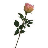 salg af Lyserød rose, 65 cm. - kunstige blomster