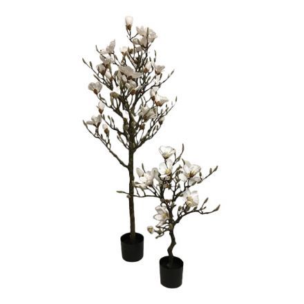 salg af Kunstig magnoliatræ, hvid - opstammet - 90 cm. - kunstige træer