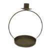 salg af Messing lysestage med fod, h18,5 cm.