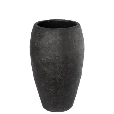 salg af Mørkegrå glasfiber krukke, H58 cm.