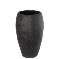 salg af Mørkegrå glasfiber krukke, H58 cm.